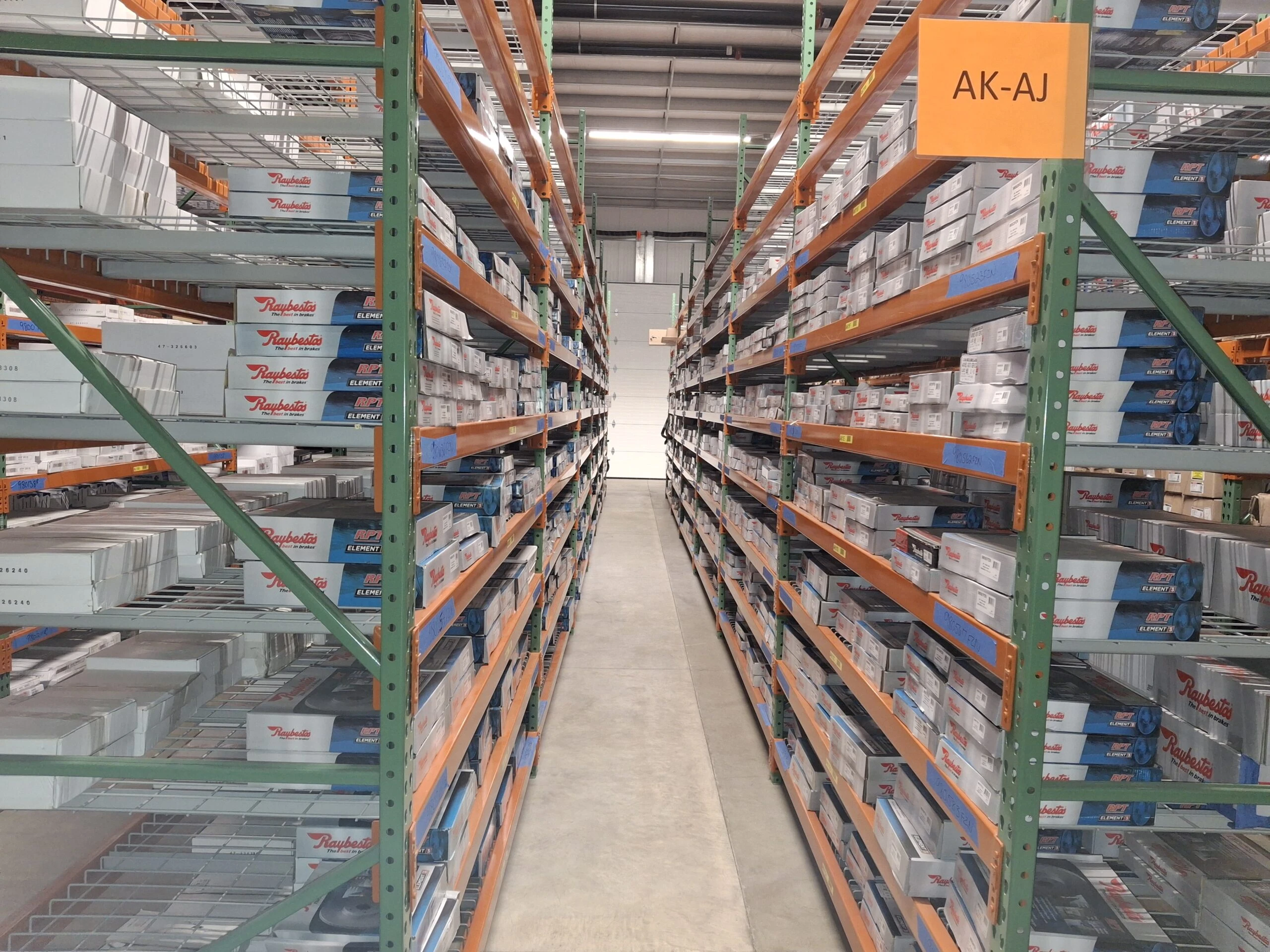 Inventory racks of sales distributor United Auto Supply in Cleveland West.
