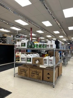 Inventory of auto parts and auto related products stocked at the United Auto Supply store in Oneida.