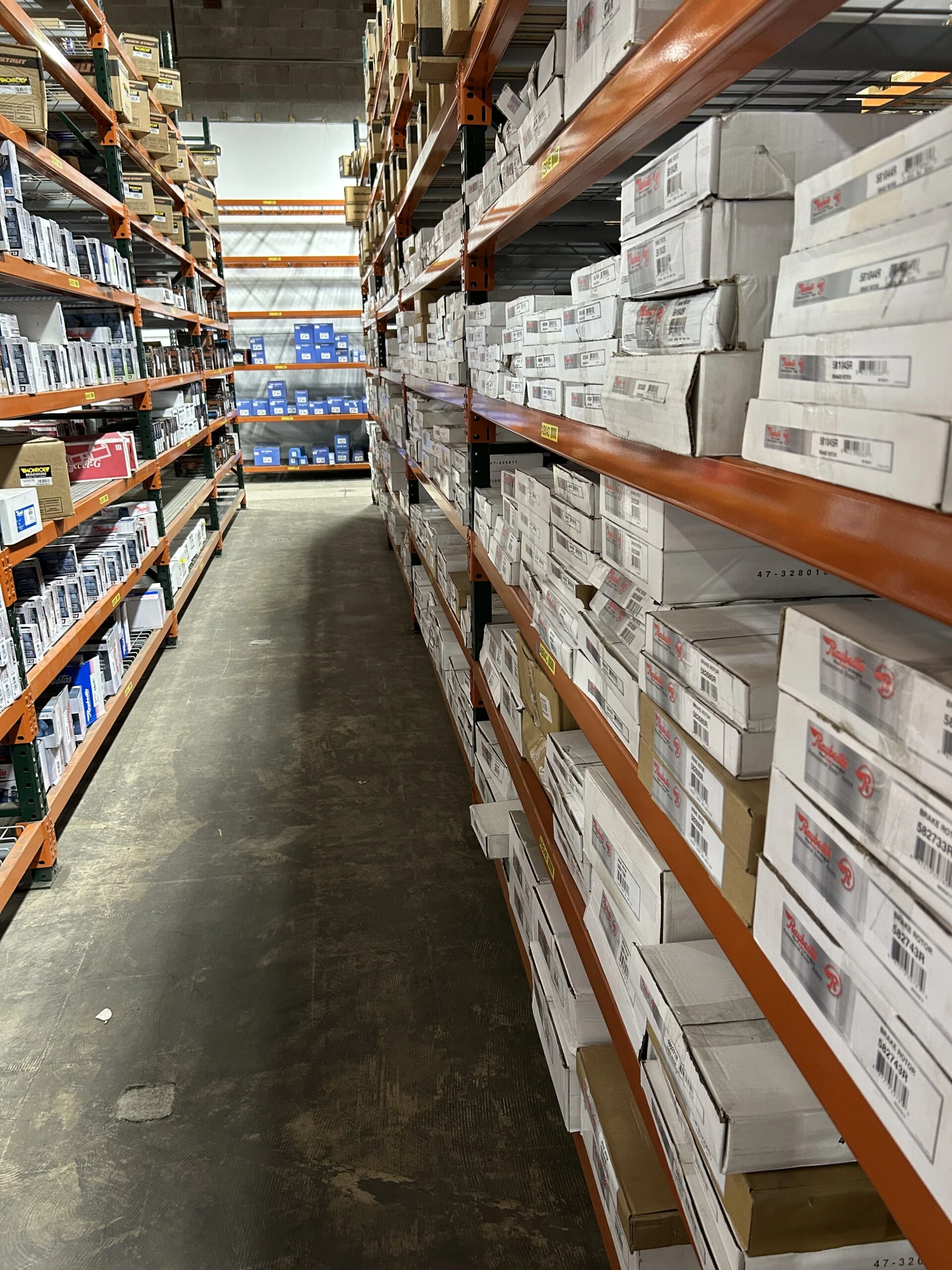 Inventory of auto part distributor United Auto Supply in Moon Township.