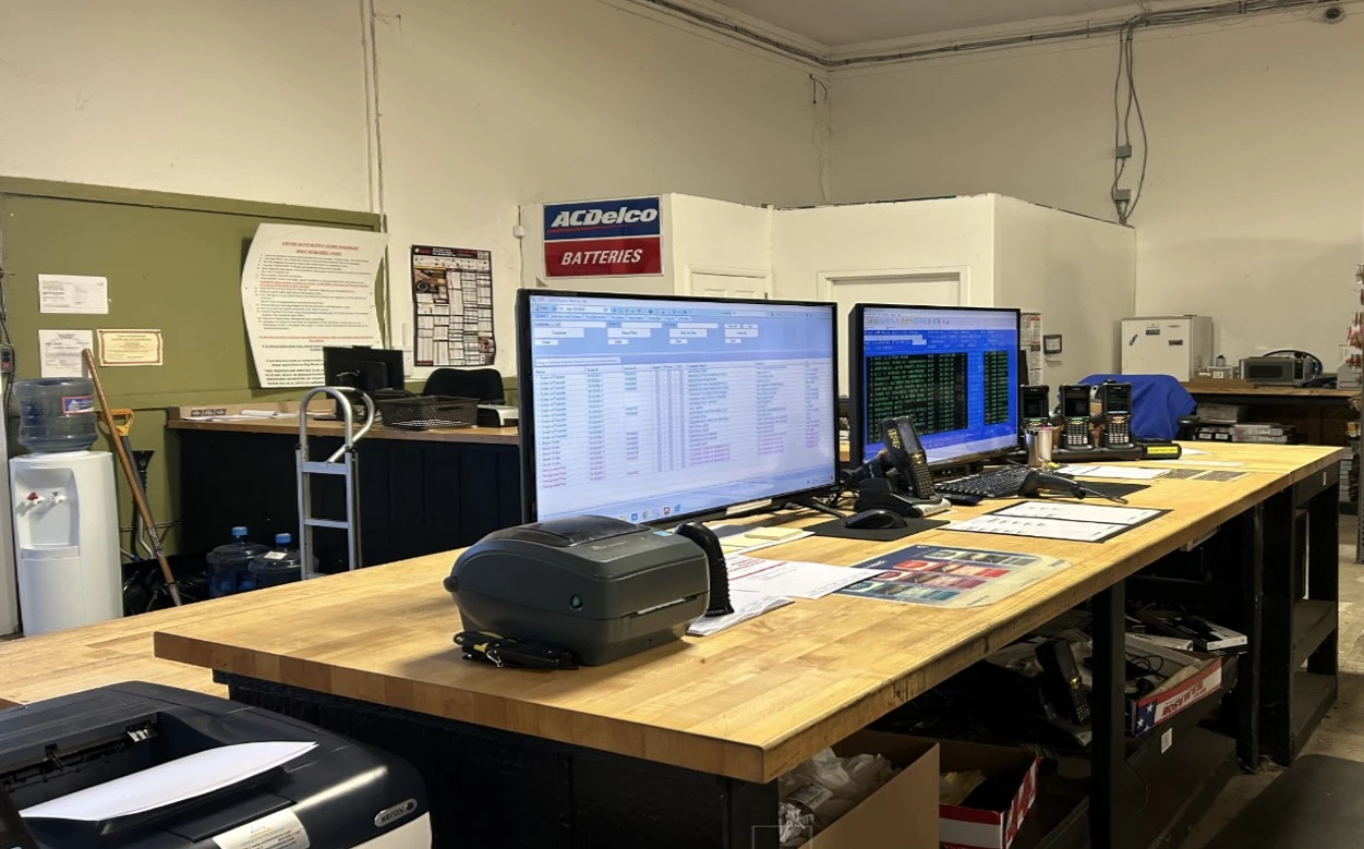 The service desk at the United Auto Supply store in Clifton Park.