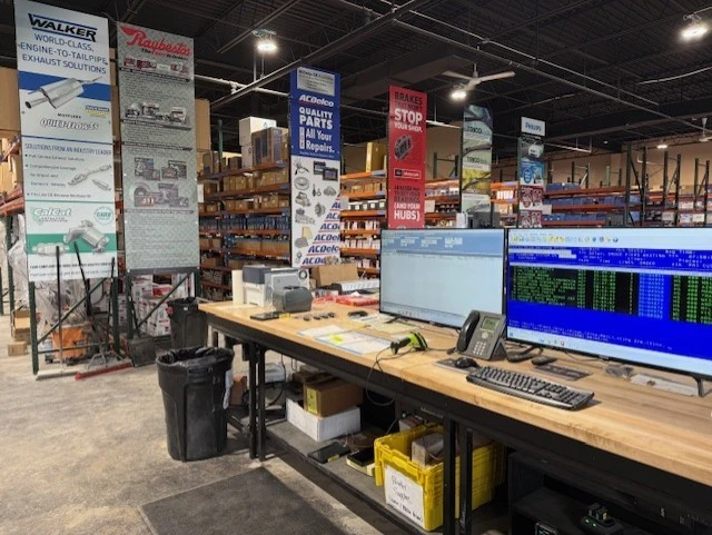 The counter area of the United Auto Parts store in Canandaigua.
