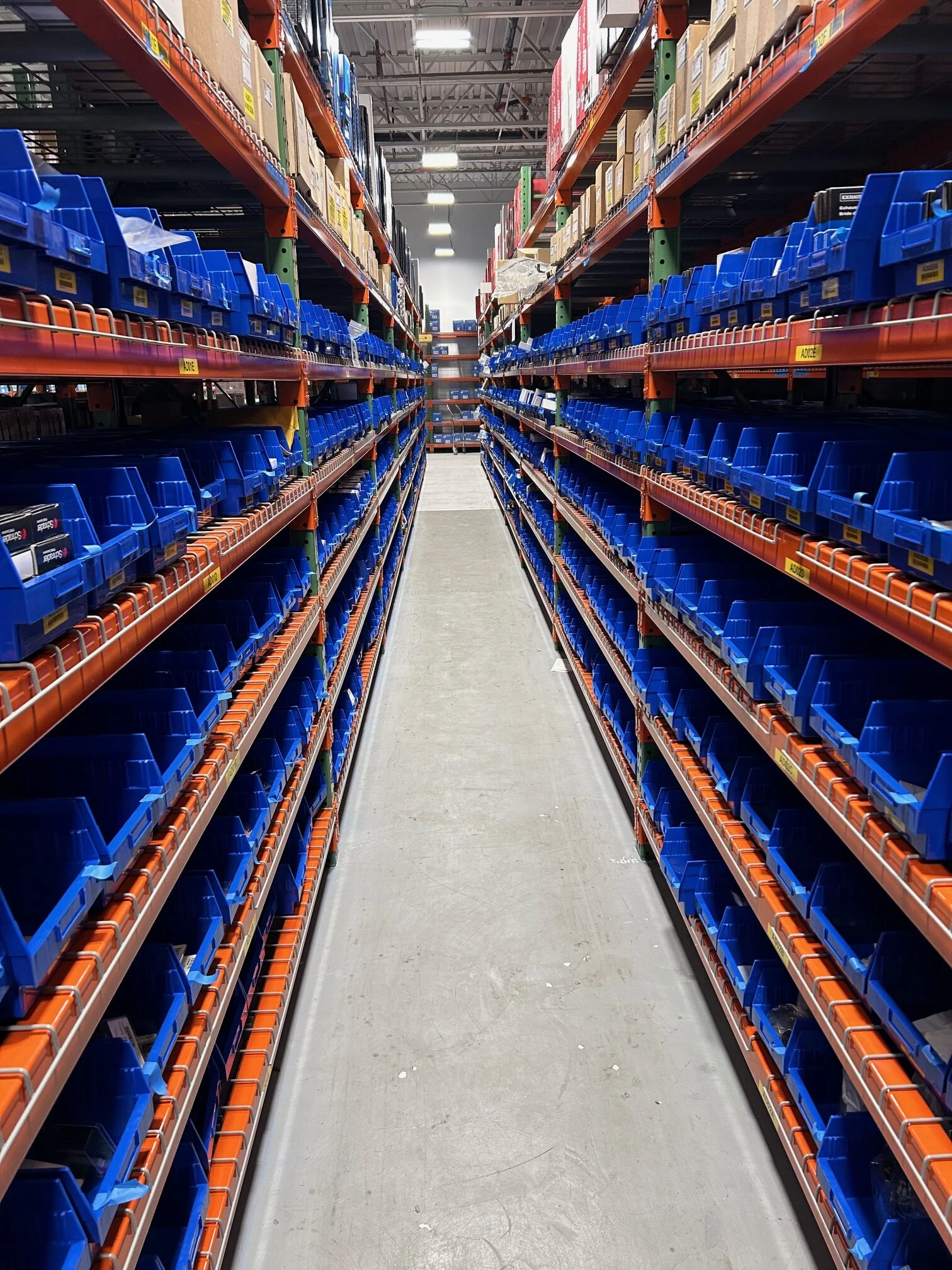 Inventory kept at United Auto Supply consisting of a large range of automotive parts.