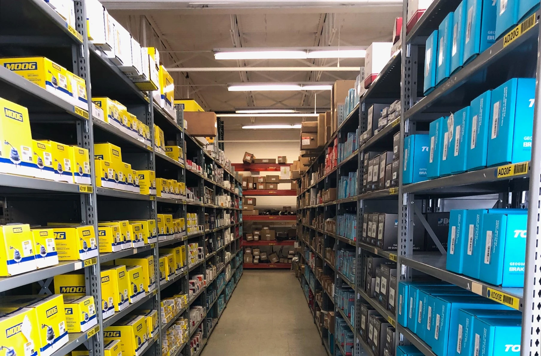 An image of the large variety of stock available at United Auto Supply in Auburn