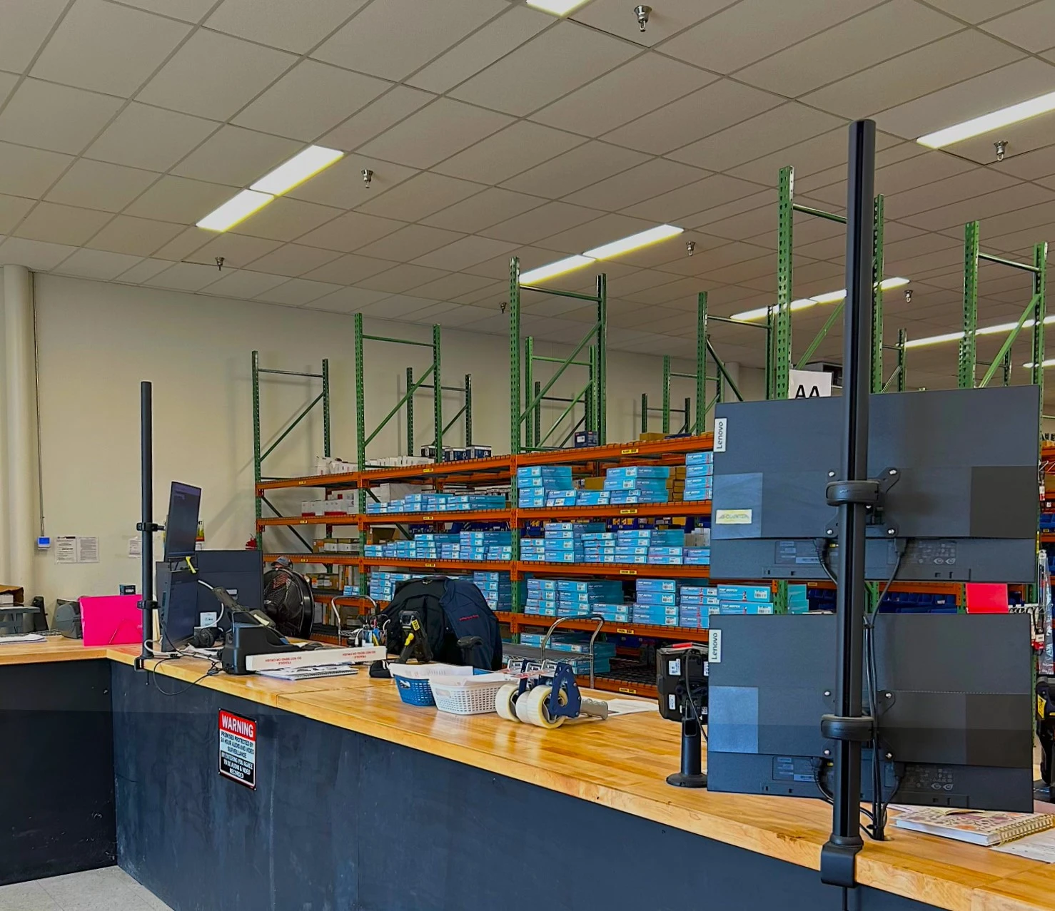 Inventory kept at United Auto Supply consisting of a large range of automotive parts.