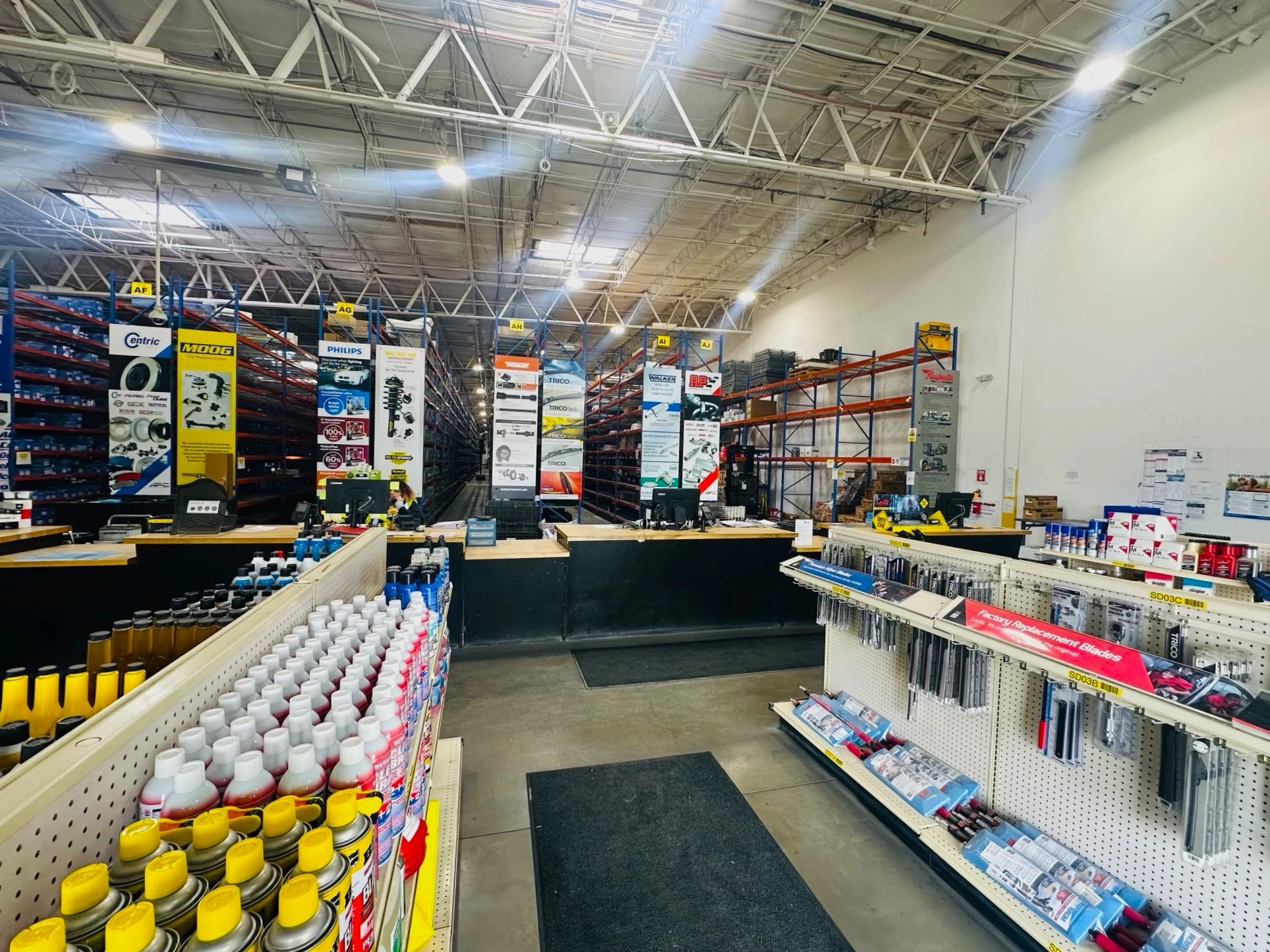 Sales floor of the United Auto Supply distribution center in Tonawanda.