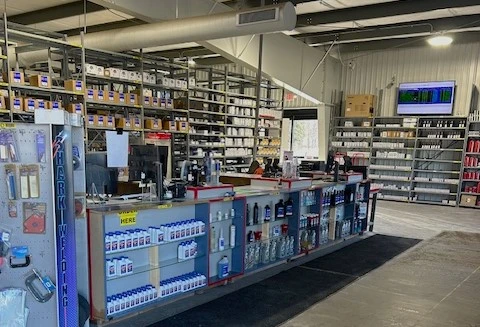 The sales floor and counter of the United Auto Supply store in Vestal.