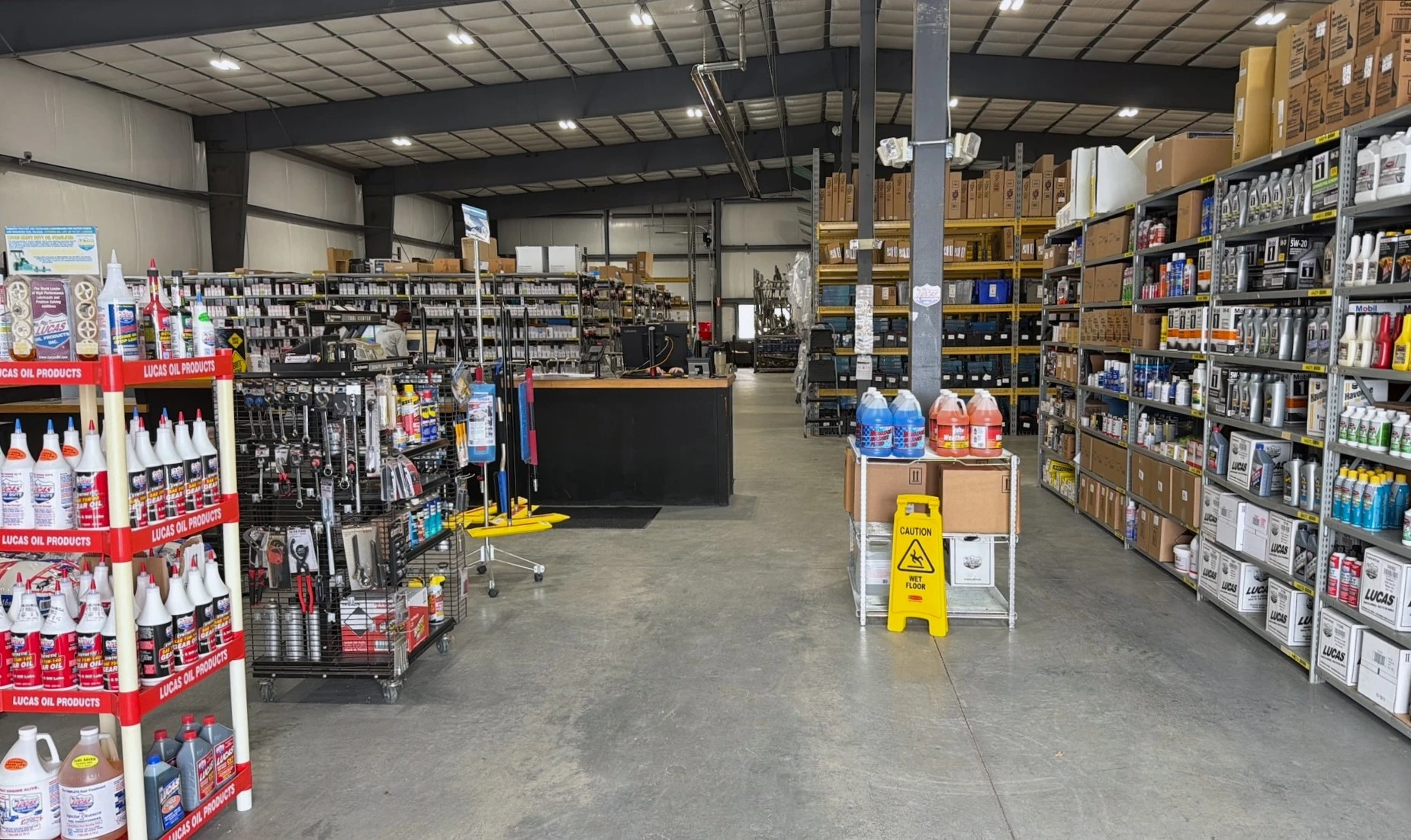 Sales floor of auto part distributor United Auto Supply in Watertown location.