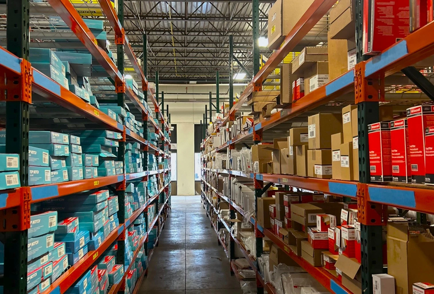 Inventory of auto part distributor United Auto Supply in Cleveland East.