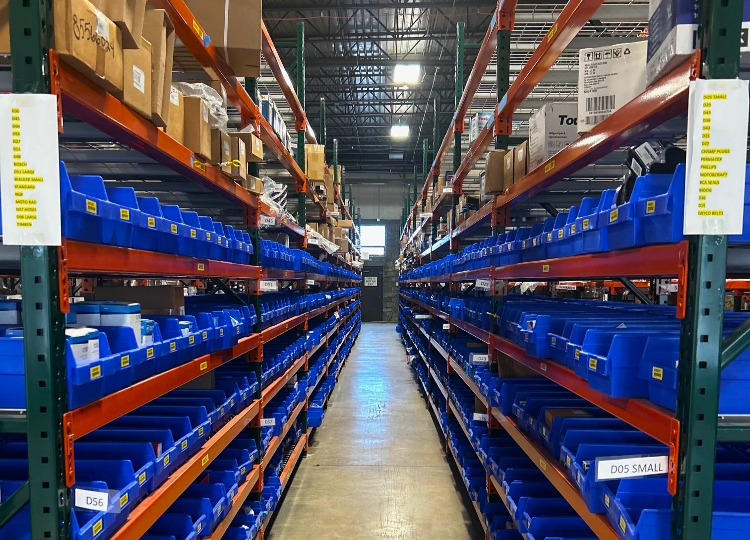 Inventory of auto part distributor United Auto Supply in Cleveland East.